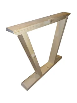 Pied de table bois brut L.79 x 7 H.4 cm- Sale