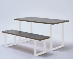 Pied de table rectangle H. 71 cm métal blanc-Mottez Discount