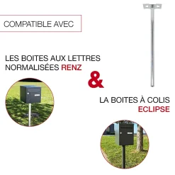 Pied elliptique Aluminium brut-Renz Outlet