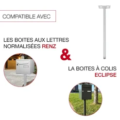 Pied elliptique Blanc neige brillant RAL 9016B^Renz