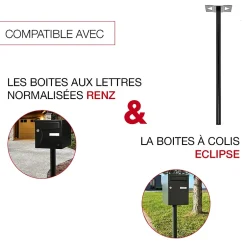 Pied elliptique Noir mat RAL 9005MT30^Renz