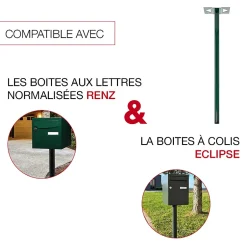 Pied elliptique Vert brillant RAL 6005B-Renz