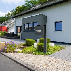 Pied latéral à sceller Noir Sablé RAL 2100 MS-Renz New