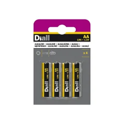 Pile alcaline AA (LR6) , lot de 4^Diall New