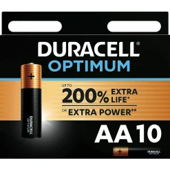 Pile alcaline AA (LR6) Optimum, lot de 10^Duracell Clearance