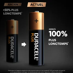 Pile alcaline AA (LR6) Plus, lot de 4-Duracell Hot