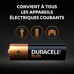 Pile alcaline AA (LR6) Plus, lot de 12^Duracell Outlet