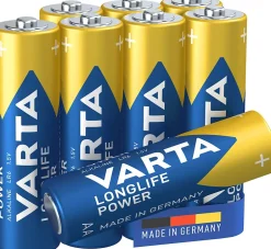 Pile alcaline AA (LR6) High Energy, lot de 8^Varta Best