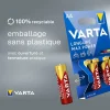 Pile alcaline AA (LR6) Max Tech, lot de 6 + 2 gratuites^Varta Sale