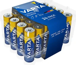 Pile alcaline AA (LR6) Long-life Power, lot de 24^Varta New