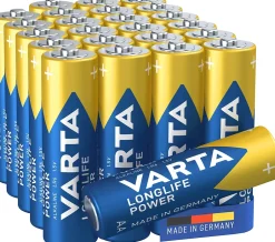 Pile alcaline AA (LR6) Long-life Power, lot de 24^Varta New