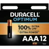 Pile alcaline AAA (LR03) Optimum, lot de 12-Duracell Hot