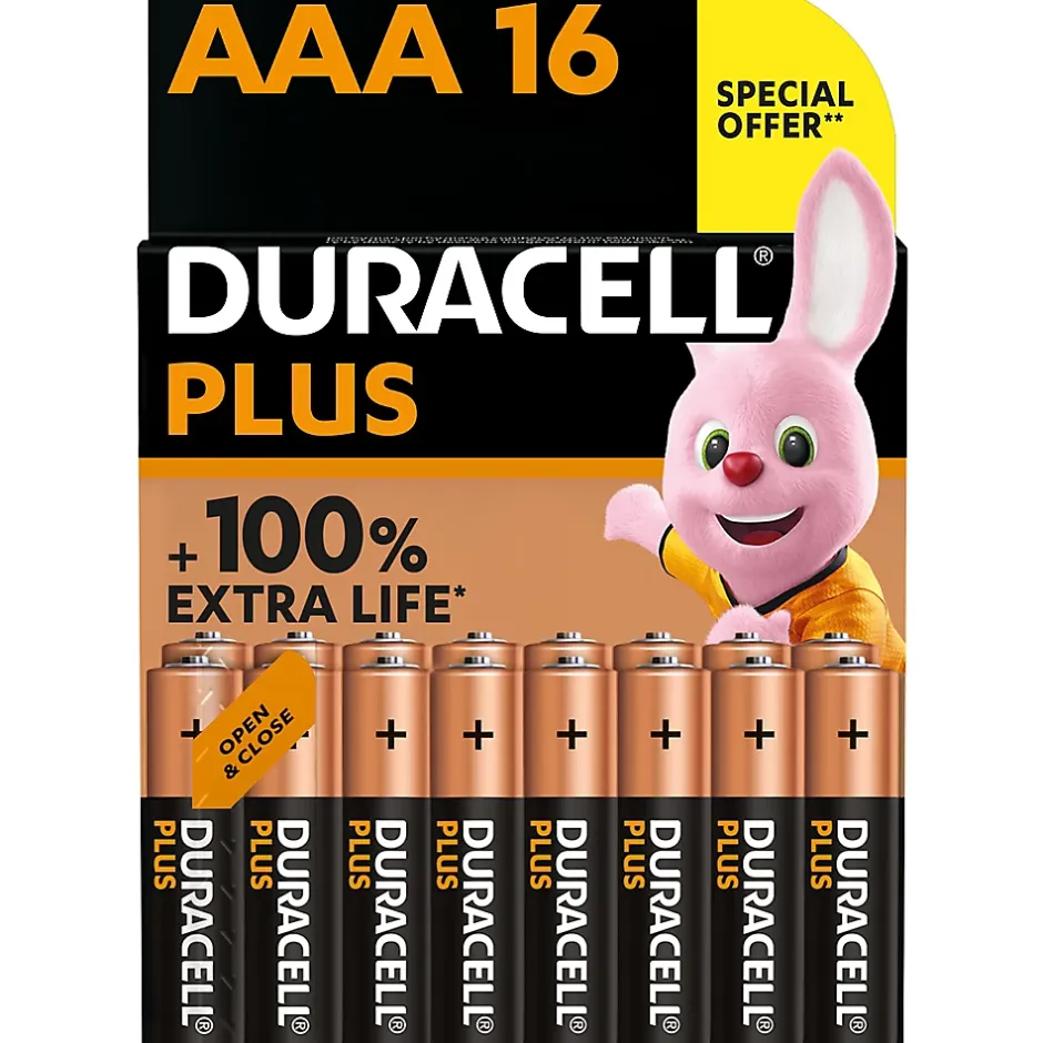 Pile alcaline AAA (LR03) Plus, lot de 16-Duracell Online