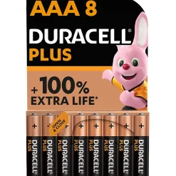 Pile alcaline AAA (LR03) Plus, lot de 8-Duracell Clearance