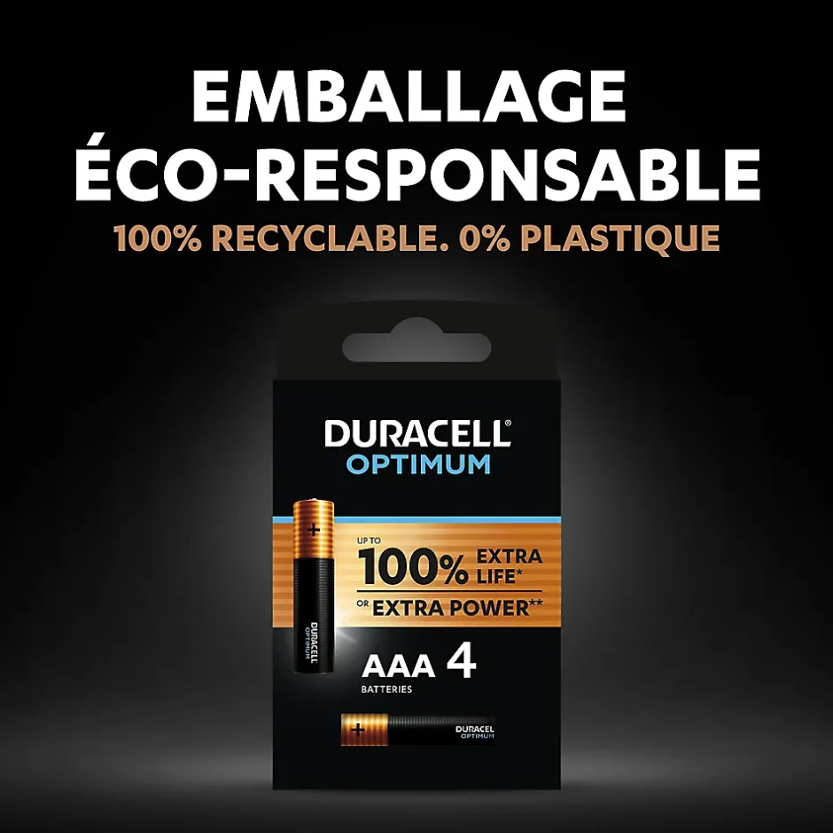 Pile alcaline AAA (LR03) Optimum, lot de 4-Duracell Hot