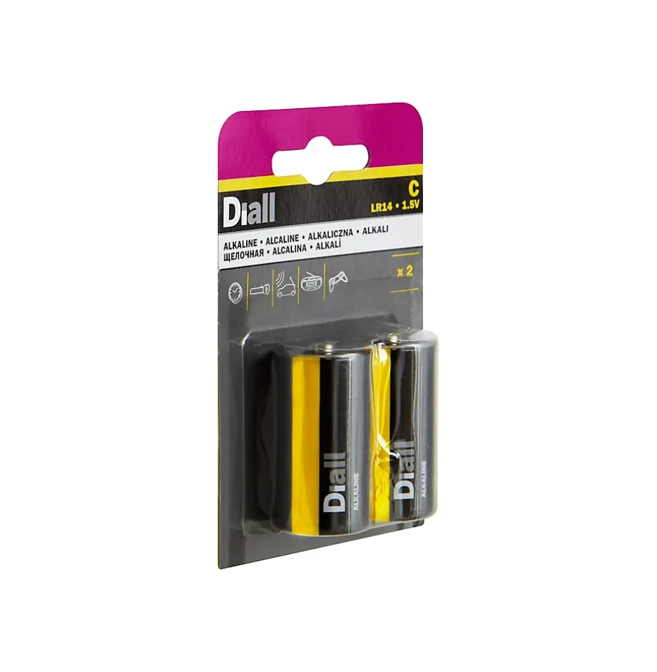 Pile alcaline C (LR14) , lot de 2-Diall