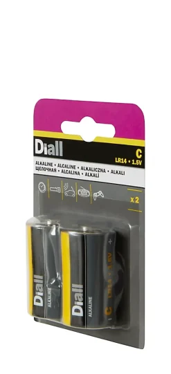 Pile alcaline C (LR14) , lot de 2-Diall