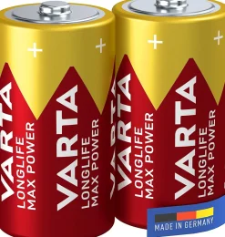 Pile alcaline C (LR14) Long-life Max Power C, lot de 2-Varta Best