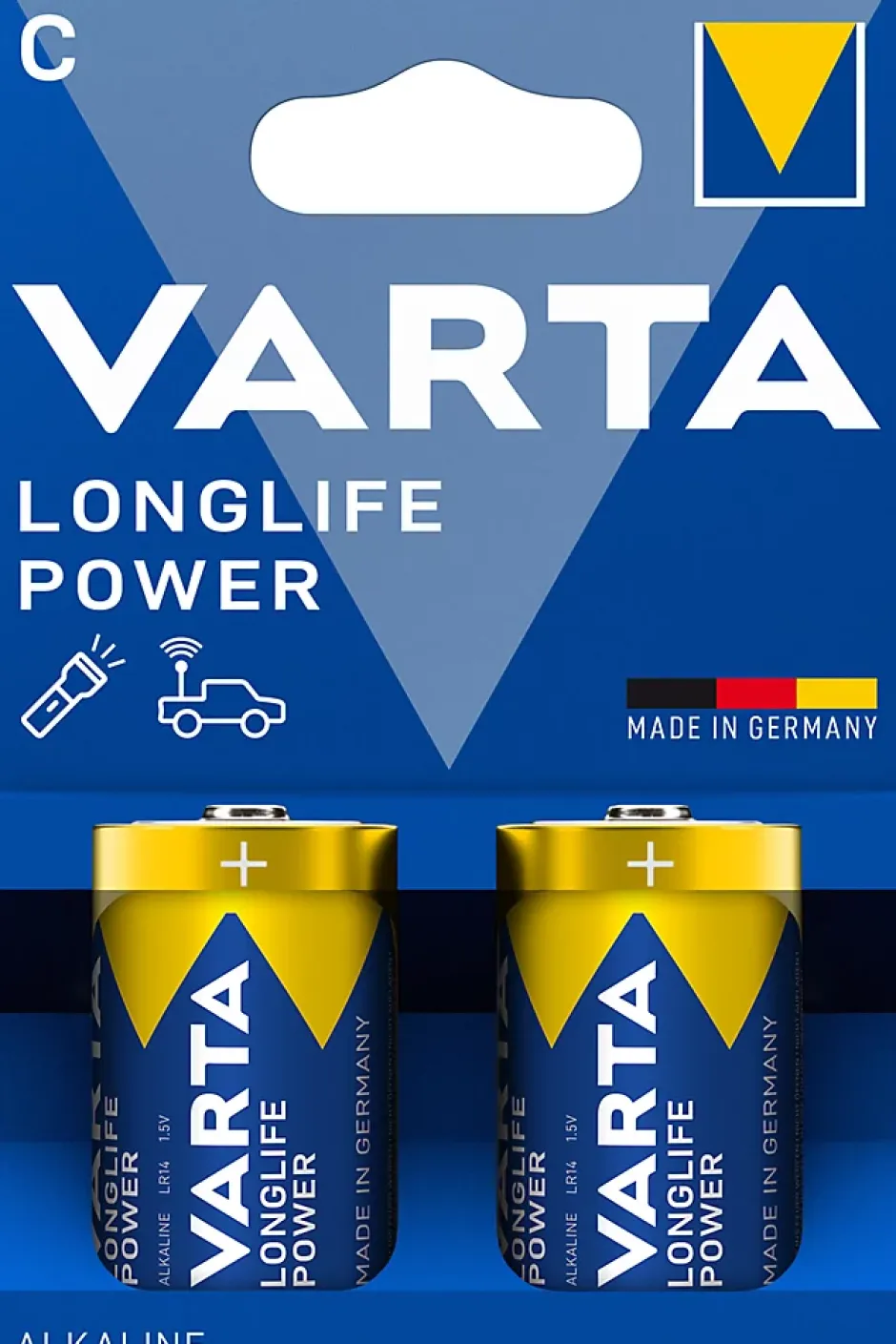 Pile alcaline C LR14 Longlife Power, lot de 2^Varta Sale