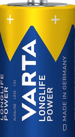 Pile alcaline D (LR20) Long-life Power D, lot de 2^Varta Discount