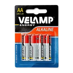 Pile alcaline, LR6 AA, 1,5 V - blister de 4^Velamp Online