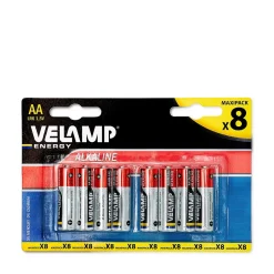 Pile alcaline STILO LR6 AA 1,5V - Blister de 8-Velamp Best