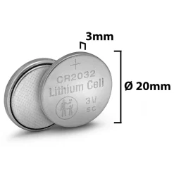 Pile bouton au lithium CR2032, 3V 210mAh^Velamp New