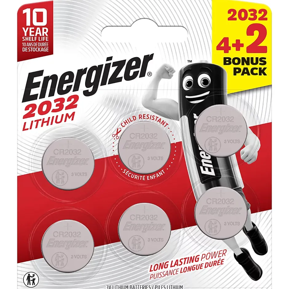 Pile Lithium vendue par 6 CR2032 3V-Energizer Clearance