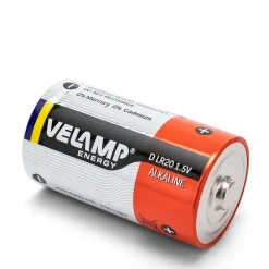 Pile pour lampe de poche alcaline, LR20 D, 1,5V. 2 pièces-Velamp