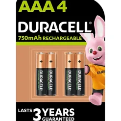 Pile rechargeable AAA (LR03) 750Mah, lot de 4^Duracell Outlet