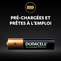 Pile rechargeable AAA (LR03) 900Mah, lot de 4-Duracell Best