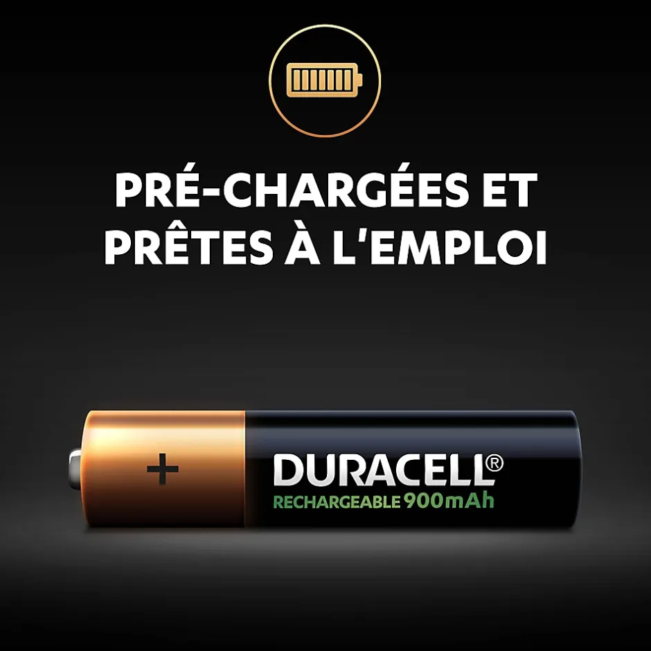 Pile rechargeable AAA (LR03) 900Mah, lot de 4-Duracell Best
