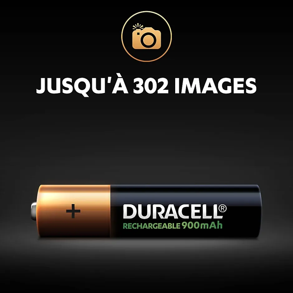 Pile rechargeable AAA (LR03) 900Mah, lot de 4-Duracell Best