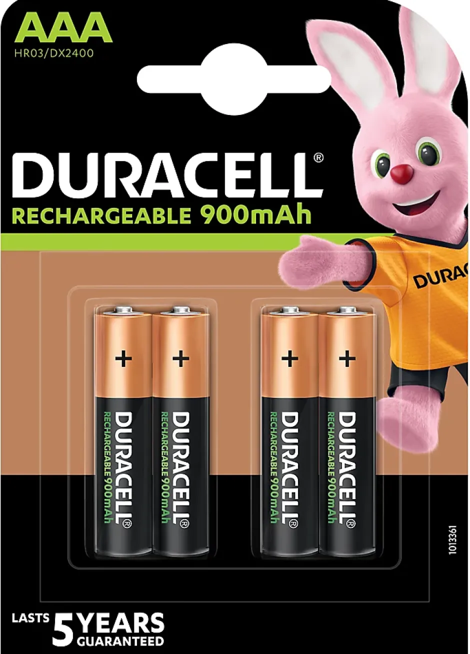 Pile rechargeable AAA (LR03) 900Mah, lot de 4-Duracell Best