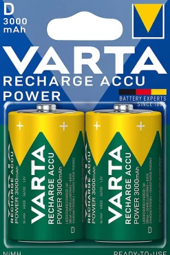 Pile rechargeable Ni-MH D (LR20) , lot de 2-Varta