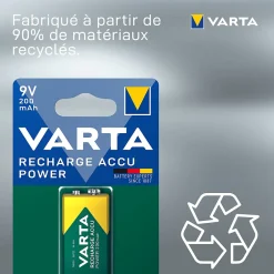 Pile rechargeable Ni-MH 9V (PP3)-Varta