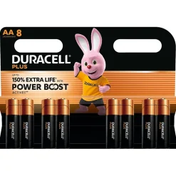 Piles alcaline AA LR6 Plus Powerboost - lot de 8^Duracell Online