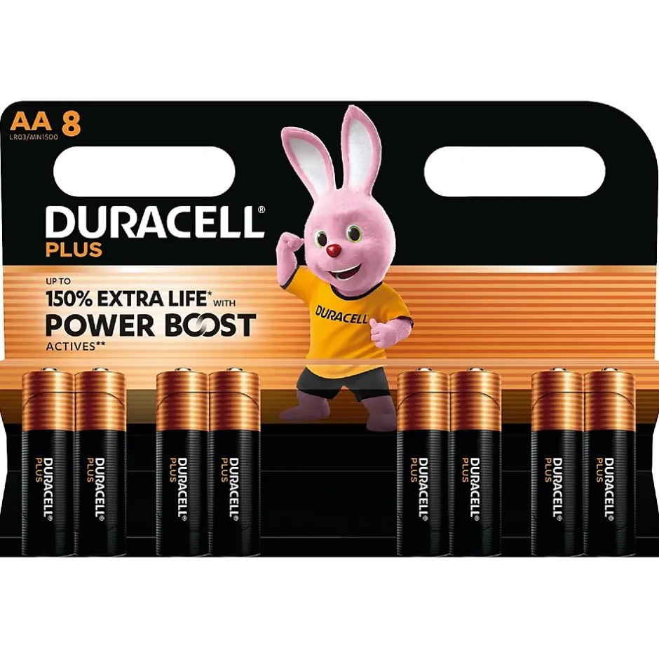 Piles alcaline AA LR6 Plus Powerboost - lot de 8^Duracell Online