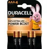 Piles alcaline AAA LR3 Plus Powerboost - lot de 4-Duracell Outlet
