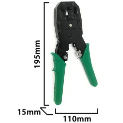 Pince à sertir 3 en 1. Pour connecteurs RJ45, RJ11, RJ12. Vert-Velamp Online