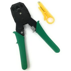 Pince à sertir 3 en 1. Pour connecteurs RJ45, RJ11, RJ12. Vert-Velamp Online