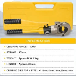Pince à Sertir Multicouche (100kn), Pour Raccords sur Tubes: V12, V15, V18, V22, V28^Teeno New