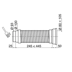 Pipe WC flexible souple L. 520 mm^Wirquin Outlet