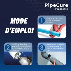 Presscare, Kit de 2 Diametres Alesoirs PVC pour Piscinistes en Aluminium Anodise, Lame en carbure disponible-Pipecure Online