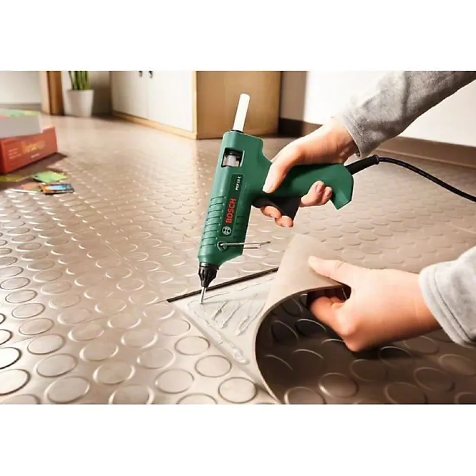 Pistolet à colle PKP 18 E Gluey Evergreen - 500 W, câble amovible, LED, coffret de transport-Bosch Hot