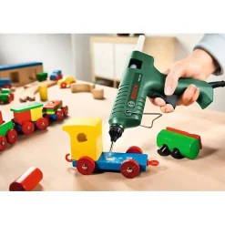 Pistolet à colle PKP 18 E Gluey Evergreen - 500 W, câble amovible, LED, coffret de transport-Bosch Hot