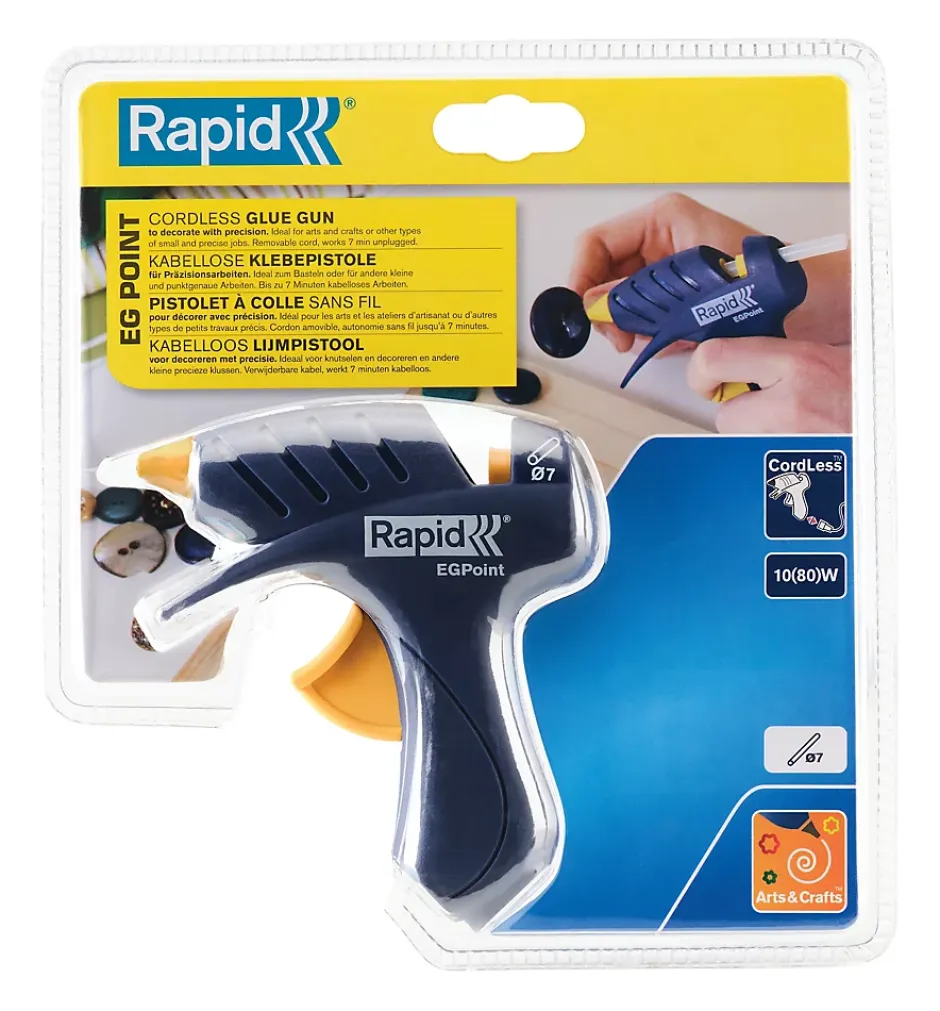 Pistolet à colle 7mm Point avec cordon amovible sans fil^Rapid Hot