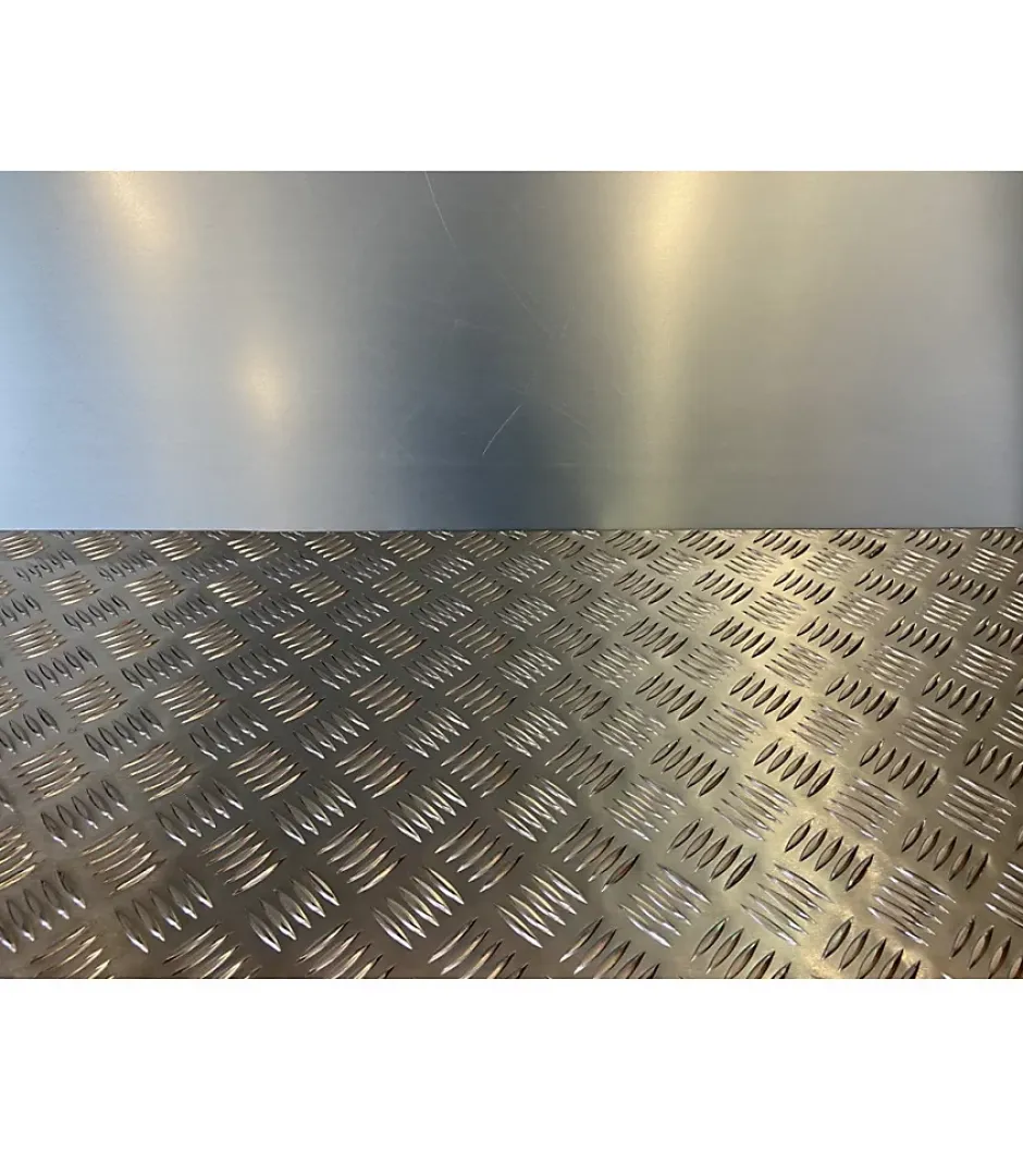 Plaque Aluminium Strié, ép. 2/3mm, Hauteur 35cm x Largeur 30cm-Alucouleur New