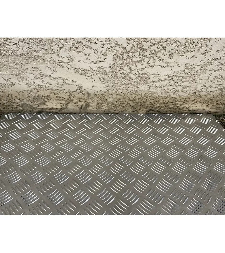 Plaque Aluminium Strié, ép. 2/3mm, Hauteur 40cm x Largeur 70cm-Alucouleur