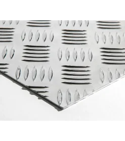 Plaque Aluminium Strié, ép. 2/3mm, Hauteur 40cm x Largeur 70cm-Alucouleur